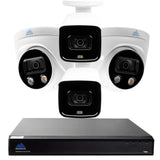 Montavue -5MP HD Active Deterrence Security System w/ 4 5MP IP Cameras, Human/Vehicle Filter, Siren, Strobe