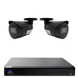 Montavue-8 channel 2K resolution (4 megapixel) IP camera system with 2 4mp bullet cameras
