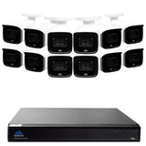 Montavue 5MP HD Active Deterrence Security System w/ 12 5MP Bullet Cameras, 200ft IR Night Vision, Siren, Strobe