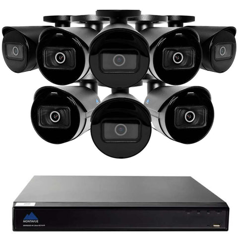 Montavue 16 Channel Commercial Security System w/ 8 4MP IP Bullet Cameras, 3TB HDD