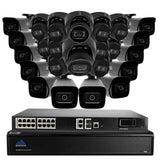 Montavue AI Smart Motion Detect Surveillance System w/ 24 2K 5 Megapixel IP AI-SMD Cameras with Built-in Mic, 6TB HDD