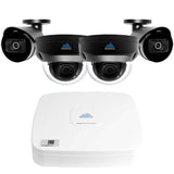 Montavue 4 Channel Security System w/ 2 4MP Vandal Dome Cameras & 2 4MP Bullet cameras