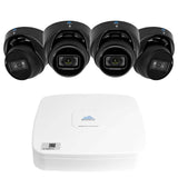 Montavue 4 Channel HD NVR w/ 4 5MP AI Smart Motion Turret Cameras with Built-in Mic, 1TB HDD