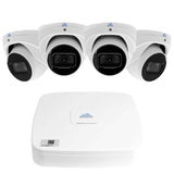 Montavue 4 Channel HD NVR w/ 4 5MP AI Smart Motion Turret Cameras with Built-in Mic, 1TB HDD
