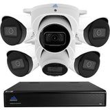 Montavue 4K Surveillance System with 6 4MP IP Security Cameras, Built-in mic, Starlight Night Vision & 102° Field of View