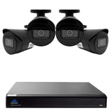 Montavue 8MP Ultra HD IP NVR Business & Home Security System w/ 4 2K Resolution Bullet Cameras, 2TB HDD