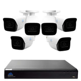 Montavue-8 Channel 4K AI NVR w/ 6 5MP AI Smart Motion Bullet Cameras with Built-in Mic, 2TB HDD