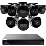 Montavue-8 Channel Home Security System w/ 8 2K 4 Megapixel IP Bullet Cameras, 2TB HDD