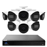 Montavue-8 Channel Home Security System w/ 8 2K 4 Megapixel IP Bullet Cameras, 2TB HDD