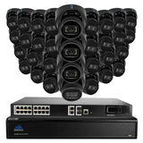 Montavue IP Security Camera System with 32 4MP 2K IP Turret Cameras, Built-in Audio Mic, Starlight Night Vision