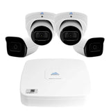 Montavue-4 Channel HD Smart Motion Detection/AI Security System w/ 4 5MP AI Smart Motion Turret and Bullet Cameras with Built-in Mic